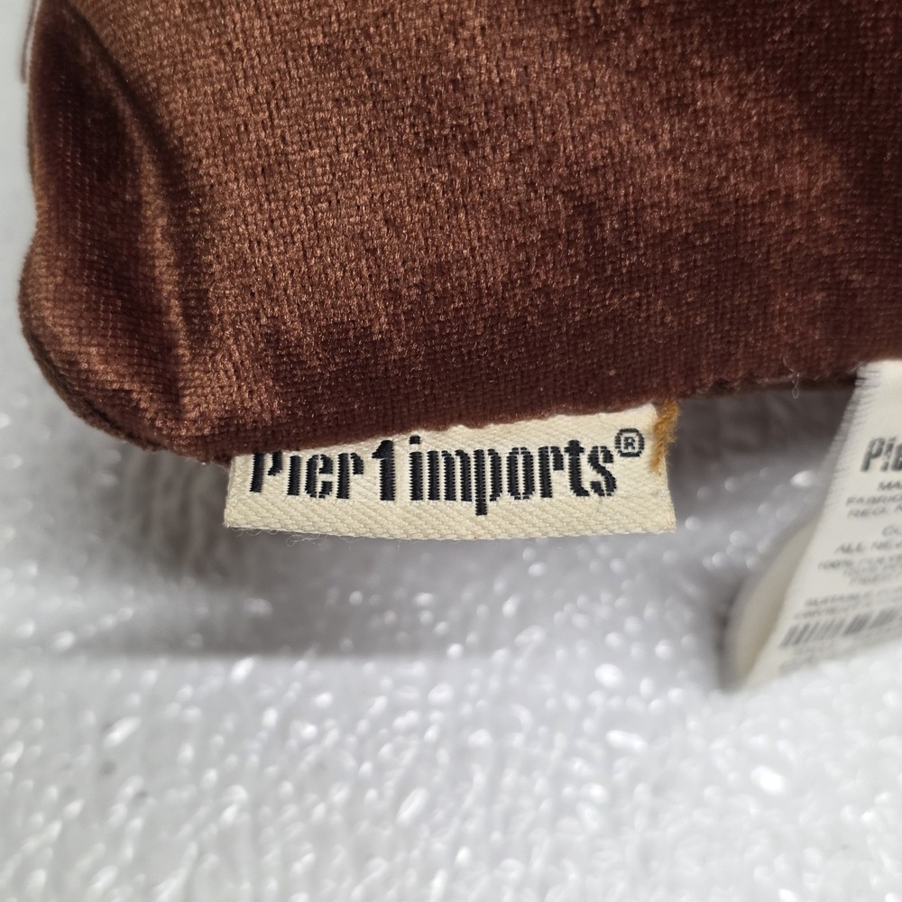 Pier 1 Imports Pillow Pet Brown Monkey Velour Plush Pillow - Picture 16 of 16
